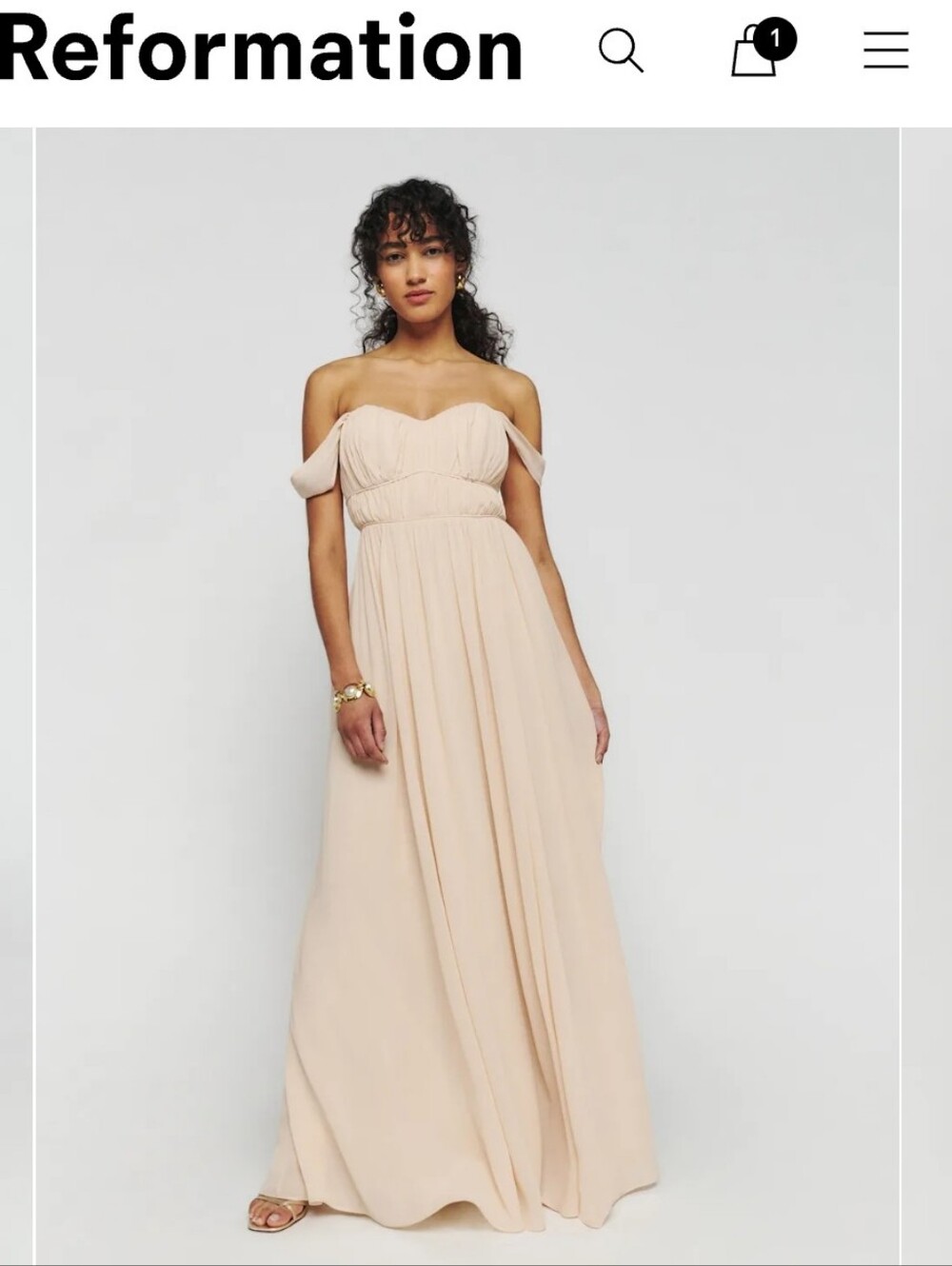 Reformation Jayde Dress In Prosecco- Brand New Size 4